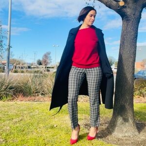 Women’s Black and White Plaid Pants